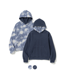 LAB12（ラボ12）の「リバーシブルヴィンテージフリースフードパーカー（スカイ+ブルー）（パーカー）」