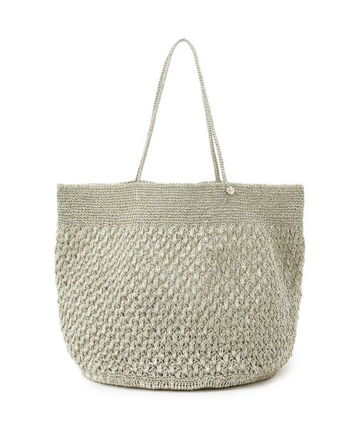 NE QUITTEZ PAS!（ヌキテパ）の「ne Quittez pas（ヌキテパ）METALLIC MACRAME BIG BAG（トートバッグ・レディース・シルバー・00）」の2枚目の写真