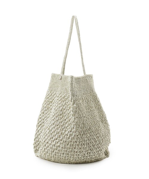 NE QUITTEZ PAS!（ヌキテパ）の「ne Quittez pas（ヌキテパ）METALLIC MACRAME BIG BAG（トートバッグ・レディース・シルバー・00）」の3枚目の写真