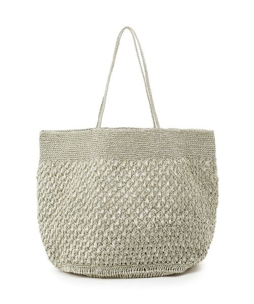 NE QUITTEZ PAS!（ヌキテパ）の「ne Quittez pas（ヌキテパ）METALLIC MACRAME BIG BAG（トートバッグ・レディース・シルバー・00）」の4枚目の写真