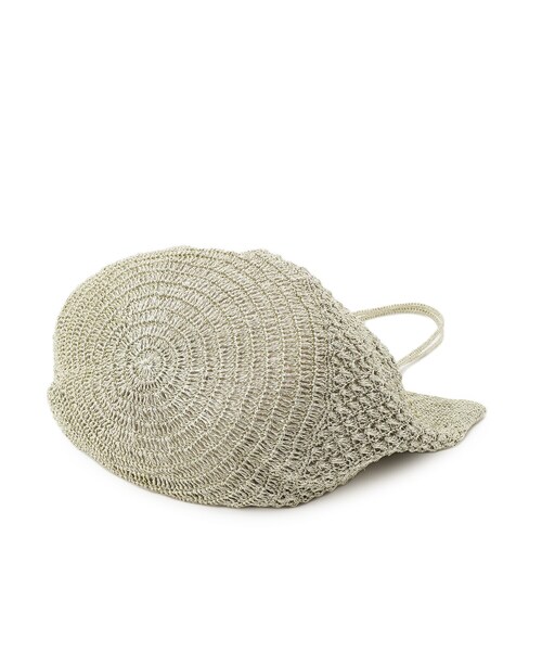 NE QUITTEZ PAS!（ヌキテパ）の「ne Quittez pas（ヌキテパ）METALLIC MACRAME BIG BAG（トートバッグ・レディース・シルバー・00）」の5枚目の写真
