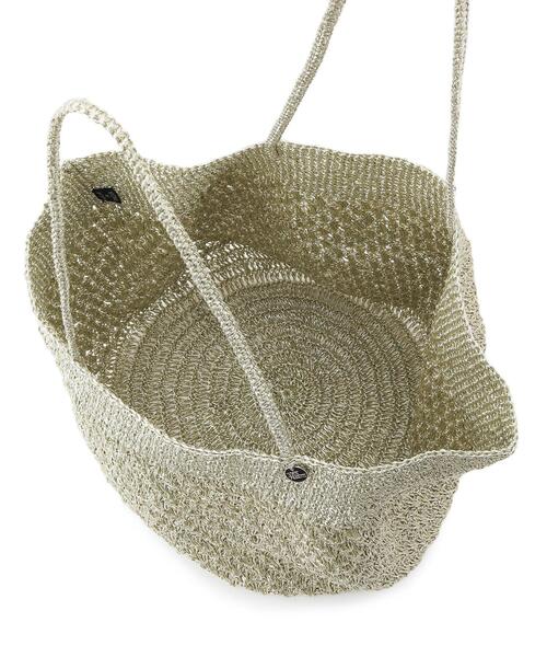 NE QUITTEZ PAS!（ヌキテパ）の「ne Quittez pas（ヌキテパ）METALLIC MACRAME BIG BAG（トートバッグ・レディース・シルバー・00）」の6枚目の写真