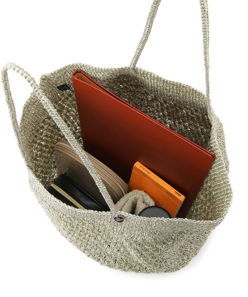 NE QUITTEZ PAS!（ヌキテパ）の「ne Quittez pas（ヌキテパ）METALLIC MACRAME BIG BAG（トートバッグ・レディース・シルバー・00）」の7枚目の写真
