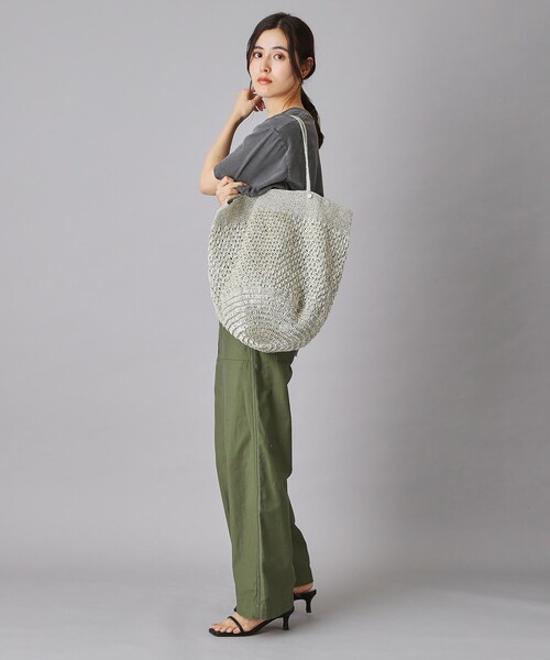 NE QUITTEZ PAS!（ヌキテパ）の「ne Quittez pas（ヌキテパ）METALLIC MACRAME BIG BAG（トートバッグ・レディース・シルバー・00）」の10枚目の写真