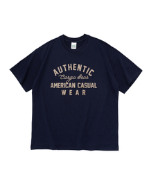 CARGOBROS（カーゴブロス）の「アメリカンアセンティック 半袖Tシャツ (ネイビー)（Tシャツ/カットソー）」