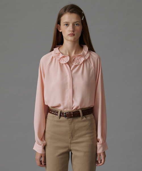 TTUDEMENT（トュードメント）の「70s RUFFLE BLOUSE BLUSH（シャツ/ブラウス・レディース・その他・FREE）」の2枚目の写真