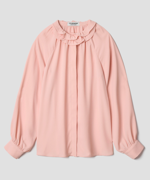 TTUDEMENT（トュードメント）の「70s RUFFLE BLOUSE BLUSH（シャツ/ブラウス・レディース・その他・FREE）」の3枚目の写真