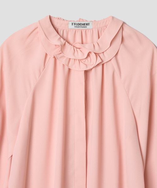 TTUDEMENT（トュードメント）の「70s RUFFLE BLOUSE BLUSH（シャツ/ブラウス・レディース・その他・FREE）」の5枚目の写真