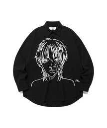 FFATS GIRL OXFORD BIG BIG SHIRT_BLACK(NG2ESUW301A)