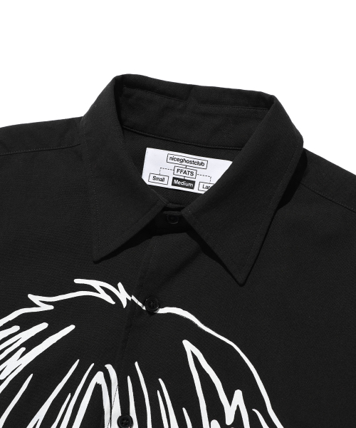 NICE GHOST CLUB（ナイスゴーストクラブ）の「FFATS GIRL OXFORD BIG BIG SHIRT_BLACK(NG2ESUW301A)（シャツ/ブラウス・レディース・ブラック・L/S/M）」の6枚目の写真