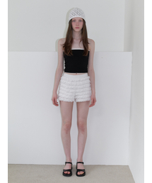 lace bloomer shorts - off white