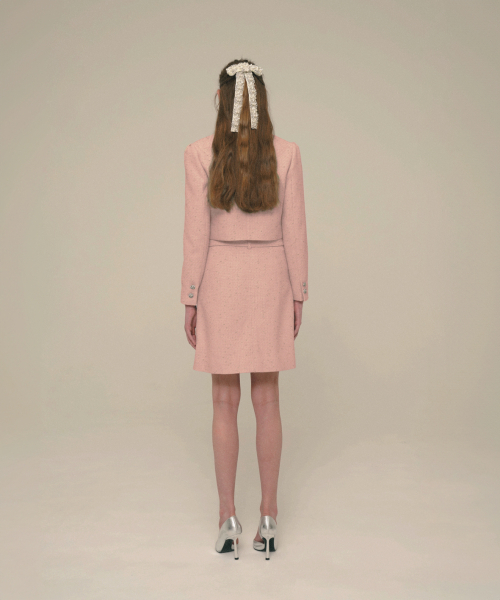 ICE GARDEN A.508(アイス ガーデン エイオーゴンパル)の「Crystal-Buttons Cropped Tweed Jacket_Shell Pink(その他アウター・レディース・その他・M/S)」の4枚目の写真