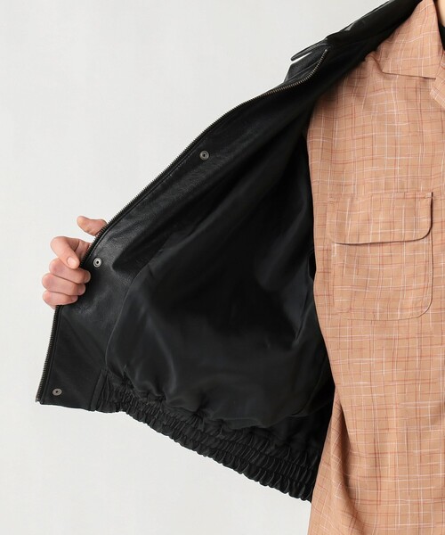 BEAMS HEART（ビームスハート）の「クラシック フェイクレザー ブルゾン【ユニセックス】（ブルゾン・メンズ・ダークブラウン/ブラック・LARGE/SMALL/MEDIUM）」の21枚目の写真