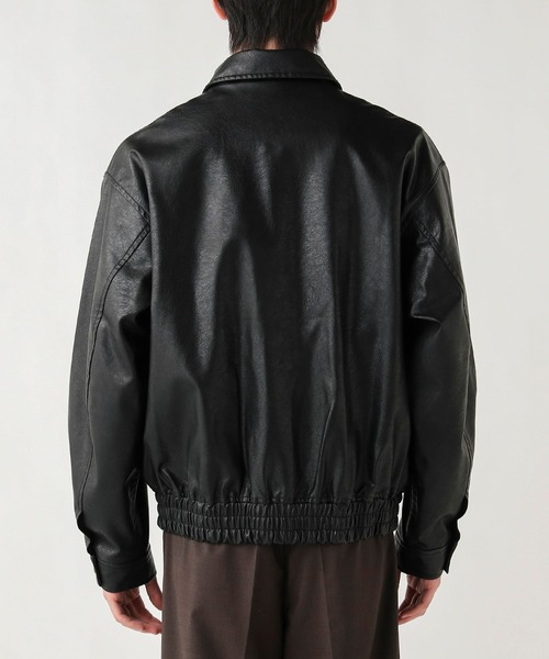 BEAMS HEART（ビームスハート）の「クラシック フェイクレザー ブルゾン【ユニセックス】（ブルゾン・メンズ・ダークブラウン/ブラック・LARGE/SMALL/MEDIUM）」の13枚目の写真