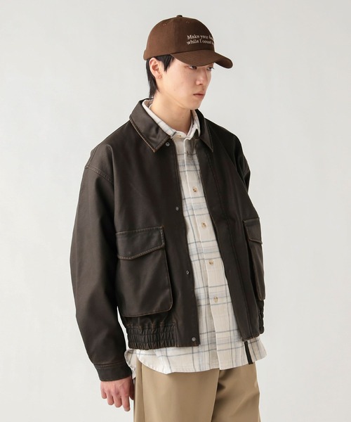 BEAMS HEART（ビームスハート）の「クラシック フェイクレザー ブルゾン【ユニセックス】（ブルゾン・メンズ・ダークブラウン/ブラック・LARGE/SMALL/MEDIUM）」の7枚目の写真