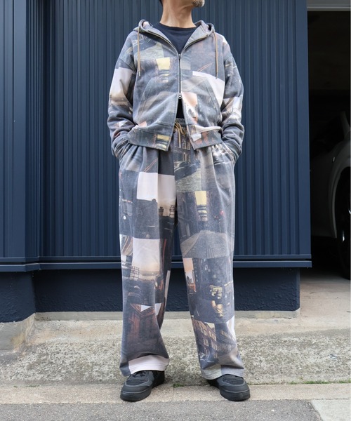 many men many mind（メニーメンメニーマインド）の「MANYMENMANYMINDS / グラフィックイージーパンツ（スウェットパンツ・メンズ・ベージュ/グリーン/ブラウン・X-LARGE/LARGE/MEDIUM）」の5枚目の写真