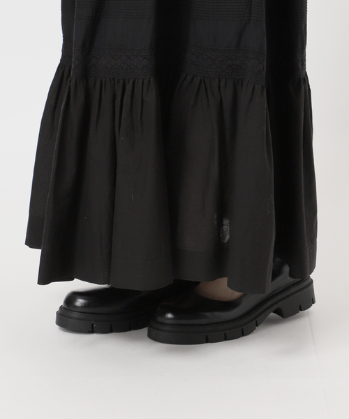 JOURNAL STANDARD（ジャーナルスタンダード）の「インドボイルレースティアードスカート（スカート・レディース・ブラック/ホワイト・FREE）」の10枚目の写真