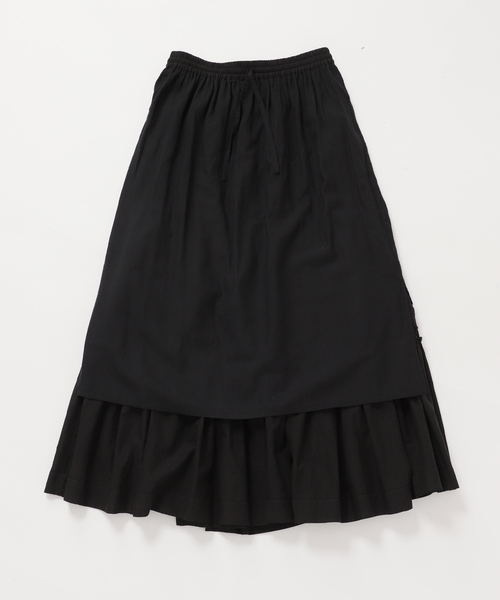 JOURNAL STANDARD（ジャーナルスタンダード）の「インドボイルレースティアードスカート（スカート・レディース・ブラック/ホワイト・FREE）」の12枚目の写真