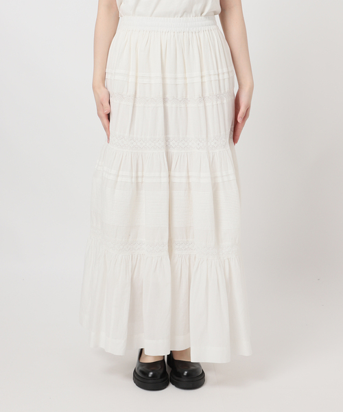 JOURNAL STANDARD（ジャーナルスタンダード）の「インドボイルレースティアードスカート（スカート・レディース・ブラック/ホワイト・FREE）」の14枚目の写真