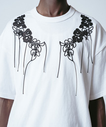 yoshiokubo ヨシオクボ / CORD FLOWER S/S T コードフラワー刺繍Tシャツ / YKS26104
