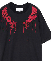 yoshiokubo | yoshiokubo ヨシオクボ / CORD FLOWER S/S T コードフラワー刺繍Tシャツ / YKS26104(Tシャツ/カットソー)