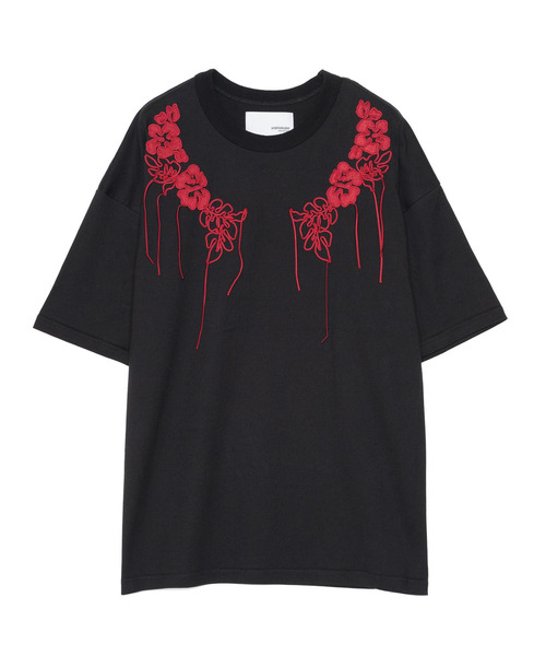 yoshiokubo（ヨシオクボ）の「yoshiokubo ヨシオクボ / CORD FLOWER S/S T コードフラワー刺繍Tシャツ / YKS26104（Tシャツ/カットソー・メンズ・ブラック/ホワイト・3/2）」の4枚目の写真