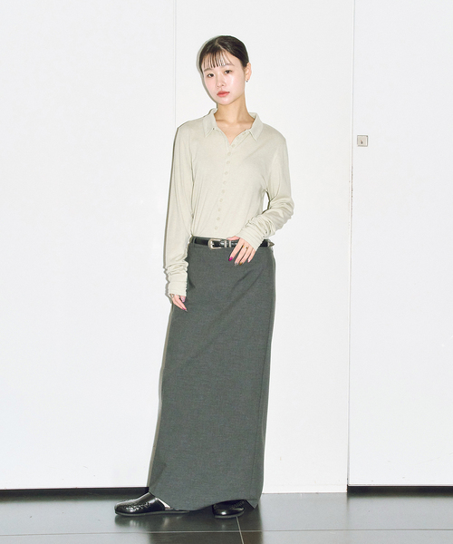 CITYSHOP(シティーショップ)の「《追加2》STRAIGHT スカート(スカート・レディース・チャコールグレー/ブラック・38/36)」の6枚目の写真