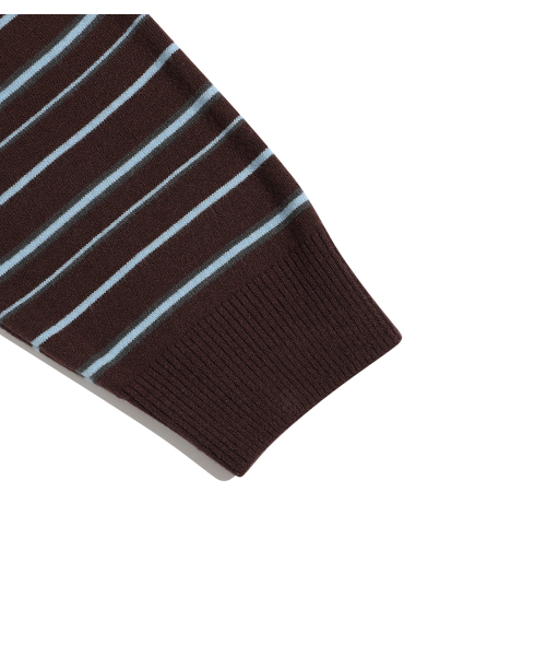 NICE GHOST CLUB(ナイスゴーストクラブ)の「MULTI STRIPE 3STAR V NECK KNIT_BROWN(NG2GSUM600A)(ニット/セーター・レディース・ブラウン・SMALL/MEDIUM/LARGE)」の8枚目の写真