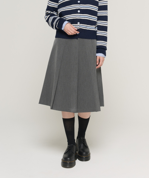 CARGOBROS FOR WOMAN(カーゴブロスフォーウィメン)の「Aラインミディプリーツスカート(グレー)(スカート・レディース・その他・SMALL/MEDIUM)」の1枚目の写真