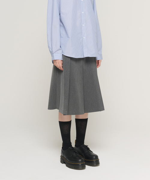 CARGOBROS FOR WOMAN(カーゴブロスフォーウィメン)の「Aラインミディプリーツスカート(グレー)(スカート・レディース・その他・SMALL/MEDIUM)」の3枚目の写真