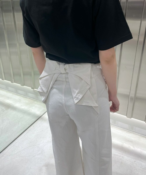 Narcissus（ナルシス）の「バックリボンデニム（デニムパンツ・レディース・ブラック/ホワイト・FREE）」の2枚目の写真