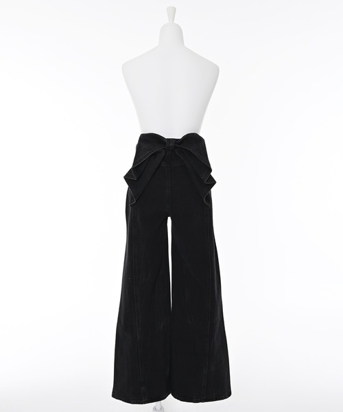 Narcissus（ナルシス）の「バックリボンデニム（デニムパンツ・レディース・ブラック/ホワイト・FREE）」の16枚目の写真