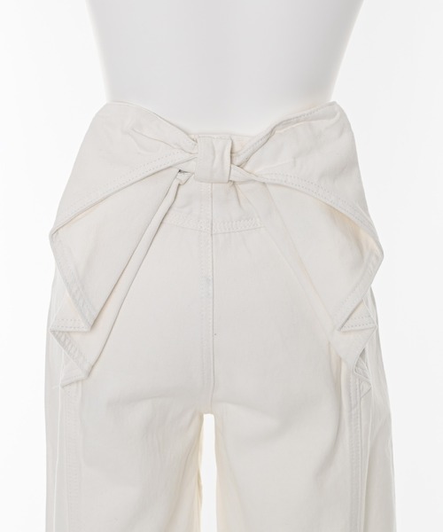 Narcissus（ナルシス）の「バックリボンデニム（デニムパンツ・レディース・ブラック/ホワイト・FREE）」の9枚目の写真