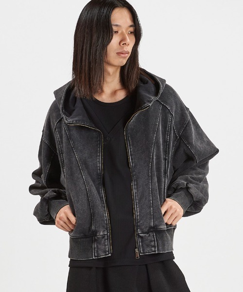 NO ID.(ノーアイディ)の「mj11371-チェンジングフーデッドBLZ ブルゾン(858006-414T)(ブルゾン・メンズ・グレー/ブラック・ONE SIZE)」の17枚目の写真