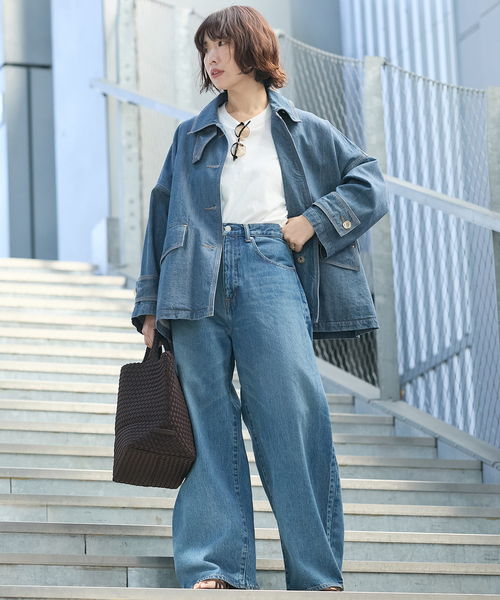 journal standard L'essage(ジャーナルスタンダードレサージュ)の「【MACKINTOSH/マッキントッシュ】別注 HUMBIE DENIM JACKET MB:コート2(ステンカラーコート・レディース・ブルー系その他・6/8/10)」の4枚目の写真