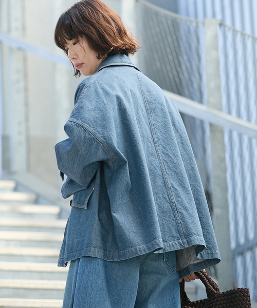 journal standard L'essage(ジャーナルスタンダードレサージュ)の「【MACKINTOSH/マッキントッシュ】別注 HUMBIE DENIM JACKET MB:コート2(ステンカラーコート・レディース・ブルー系その他・6/8/10)」の7枚目の写真