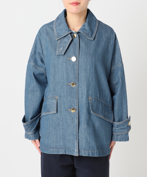 journal standard L'essage(ジャーナルスタンダードレサージュ)の「【MACKINTOSH/マッキントッシュ】別注 HUMBIE DENIM JACKET MB:コート2(ステンカラーコート・レディース・ブルー系その他・6/8/10)」の9枚目の写真