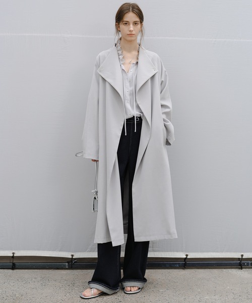 tageechita（タジチタ）の「【tageechita】フリルネック シフォン シアーブラウス（シャツ/ブラウス・レディース・アイボリー/ライトグレー・L/M/S）」の4枚目の写真