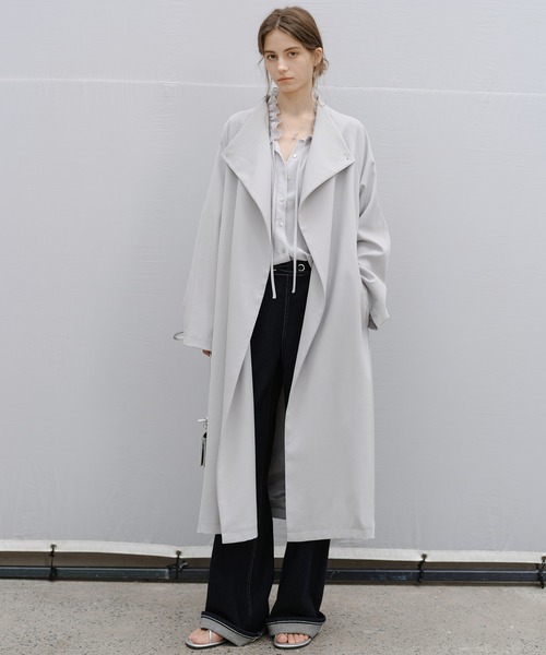 tageechita（タジチタ）の「【tageechita】フリルネック シフォン シアーブラウス（シャツ/ブラウス・レディース・アイボリー/ライトグレー・L/M/S）」の22枚目の写真