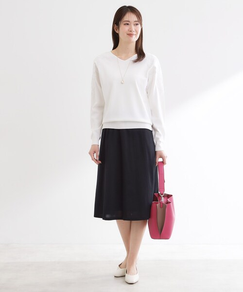 Reflect（リフレクト）の「【匠シリーズ】ソフトフレアスカート（スカート・レディース・ネイビー/ライトグレー/グリーン系/ナチュラル/ブラック/ネイビー系5・07/09/11/05/13/15 /17）」の13枚目の写真