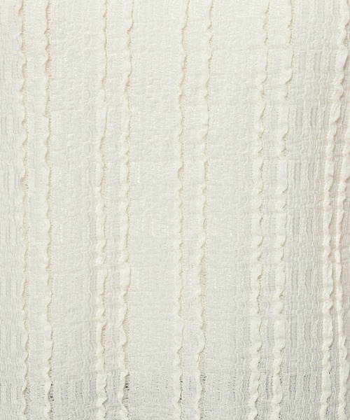 LOWRYS FARM（ローリーズファーム）の「ジャガードフリルＬＳ 646664（Tシャツ/カットソー・レディース・グレー/アイボリー・FREE）」の7枚目の写真