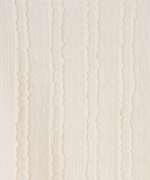 LOWRYS FARM（ローリーズファーム）の「ジャガードフリルＬＳ 646664（Tシャツ/カットソー・レディース・グレー/アイボリー・FREE）」の5枚目の写真