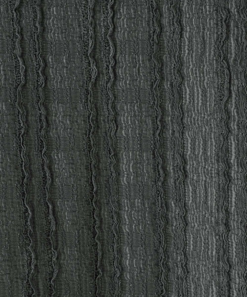 LOWRYS FARM（ローリーズファーム）の「ジャガードフリルＬＳ 646664（Tシャツ/カットソー・レディース・グレー/アイボリー・FREE）」の3枚目の写真