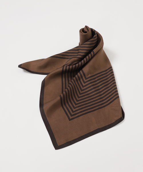 Noble(ノーブル)の「LE SCARF/レスカーフ STRIPED SCARF 80cm(バンダナ/スカーフ・レディース・ブラウン・FREE)」の1枚目の写真