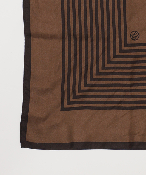 Noble(ノーブル)の「LE SCARF/レスカーフ STRIPED SCARF 80cm(バンダナ/スカーフ・レディース・ブラウン・FREE)」の6枚目の写真
