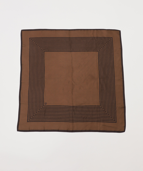 Noble(ノーブル)の「LE SCARF/レスカーフ STRIPED SCARF 80cm(バンダナ/スカーフ・レディース・ブラウン・FREE)」の9枚目の写真