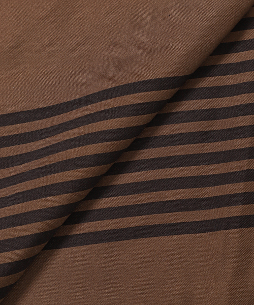 Noble(ノーブル)の「LE SCARF/レスカーフ STRIPED SCARF 80cm(バンダナ/スカーフ・レディース・ブラウン・FREE)」の10枚目の写真