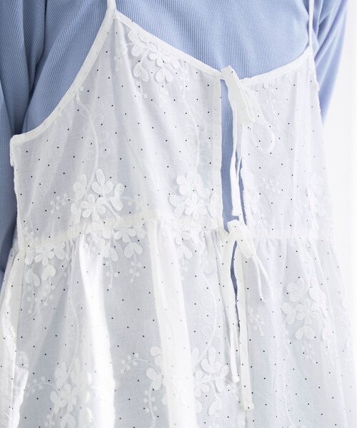 coen(コーエン)の「3Dフラワー刺繍 キャミワンピース(ドット柄)(ワンピース・レディース・その他1・FREE)」の9枚目の写真