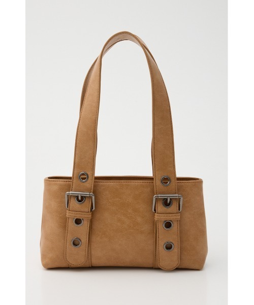 LAGUA GEM（ラグアジェム）の「BELTED COMPACT バッグ（ショルダーバッグ・レディース・ライトピンク/キャメル・FREE）」の2枚目の写真