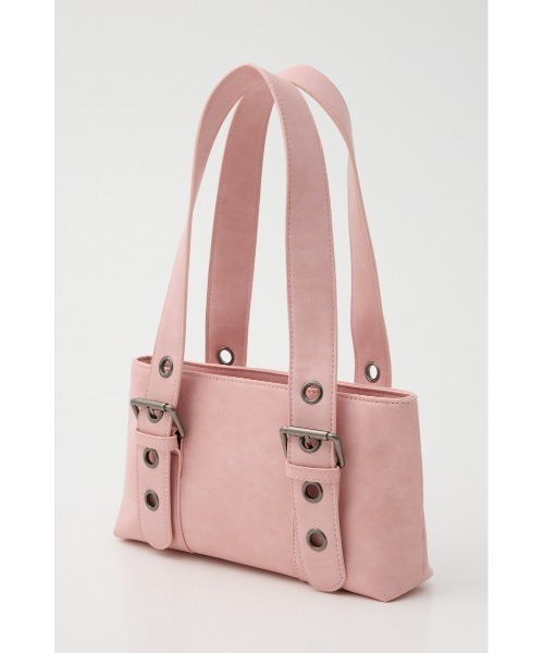 LAGUA GEM（ラグアジェム）の「BELTED COMPACT バッグ（ショルダーバッグ・レディース・ライトピンク/キャメル・FREE）」の3枚目の写真